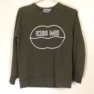 ASOS | Olive Green Crewneck Graphic Sweater